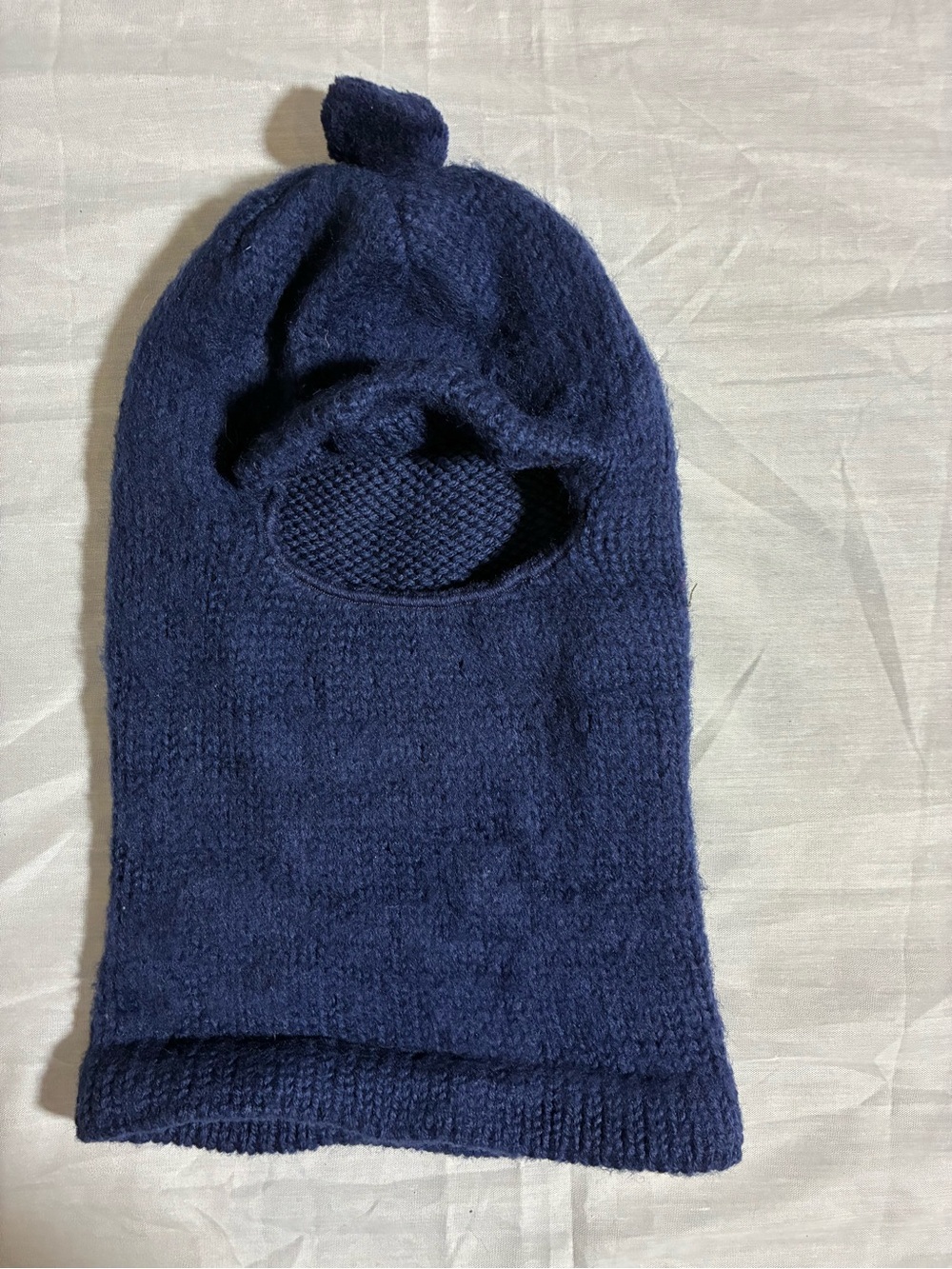 Unisex Navy 💯 Wool Balaclava Sweater Hat Mask Ski Winter Made in the USA 🇺🇸